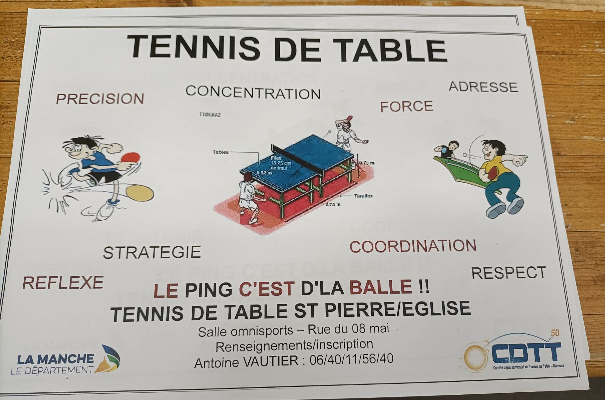 Une après-midi de découverte du tennis de table pour l’école primaire de Saint-Pierre-Eglise